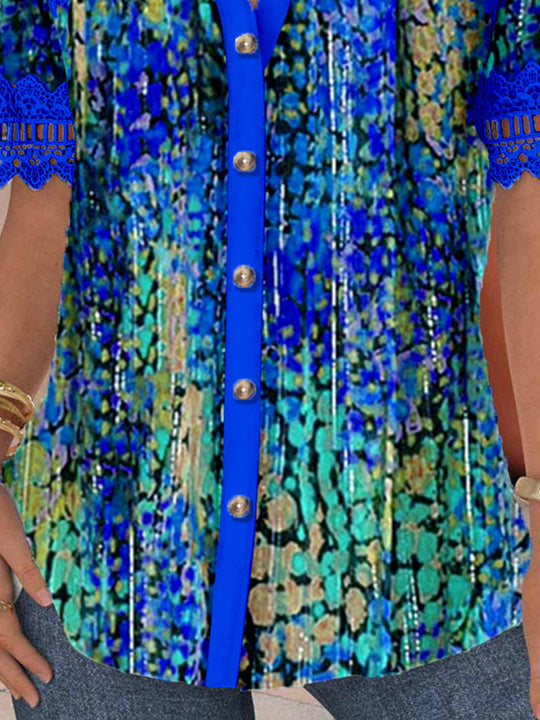 Women Half Sleeve V-neck Solid Color Dress