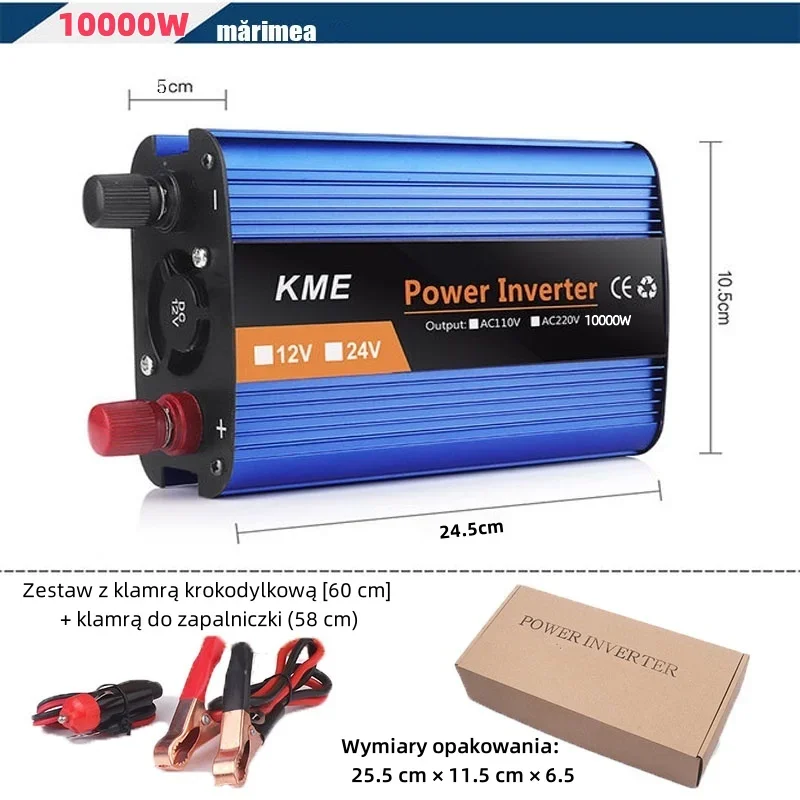 T-🔥KME 10000W Inteligentny falownik samochodowy o dużej mocy