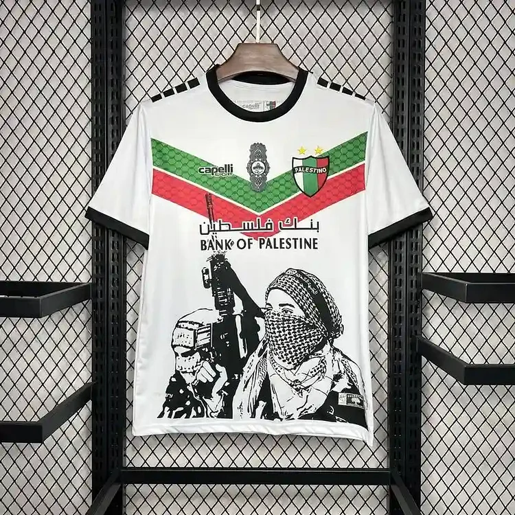 24-25 Palestine Deportivo La Coruna white graffiti football jersey