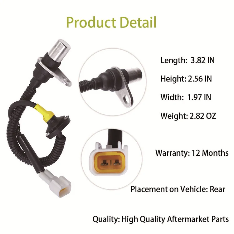 Silscvtt ABS Wheel Speed Sensor 8972067603 Replacement for Isuzu NPR GMC W3500 W4500