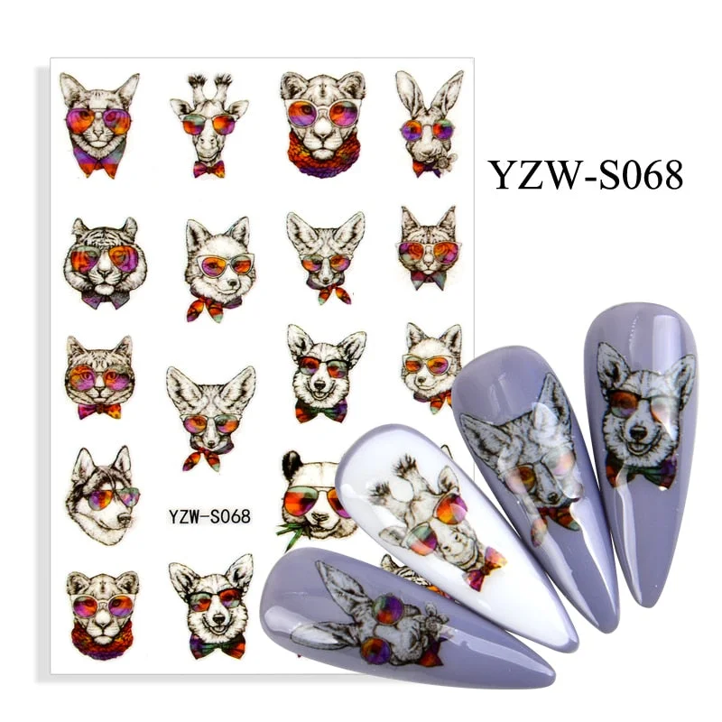 Sexy Lady Shaped Fashion Nail Sticker Geometric Abstract Line Nails Inspired Decals Art 3D Adhesive Sliders Manicure Accessory-Nail Inspo