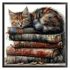 Cat-Partial 11CT Stamped Cross Stitch Bead Embroidery 36*36cm/14.17*14.17in tapestrymarket