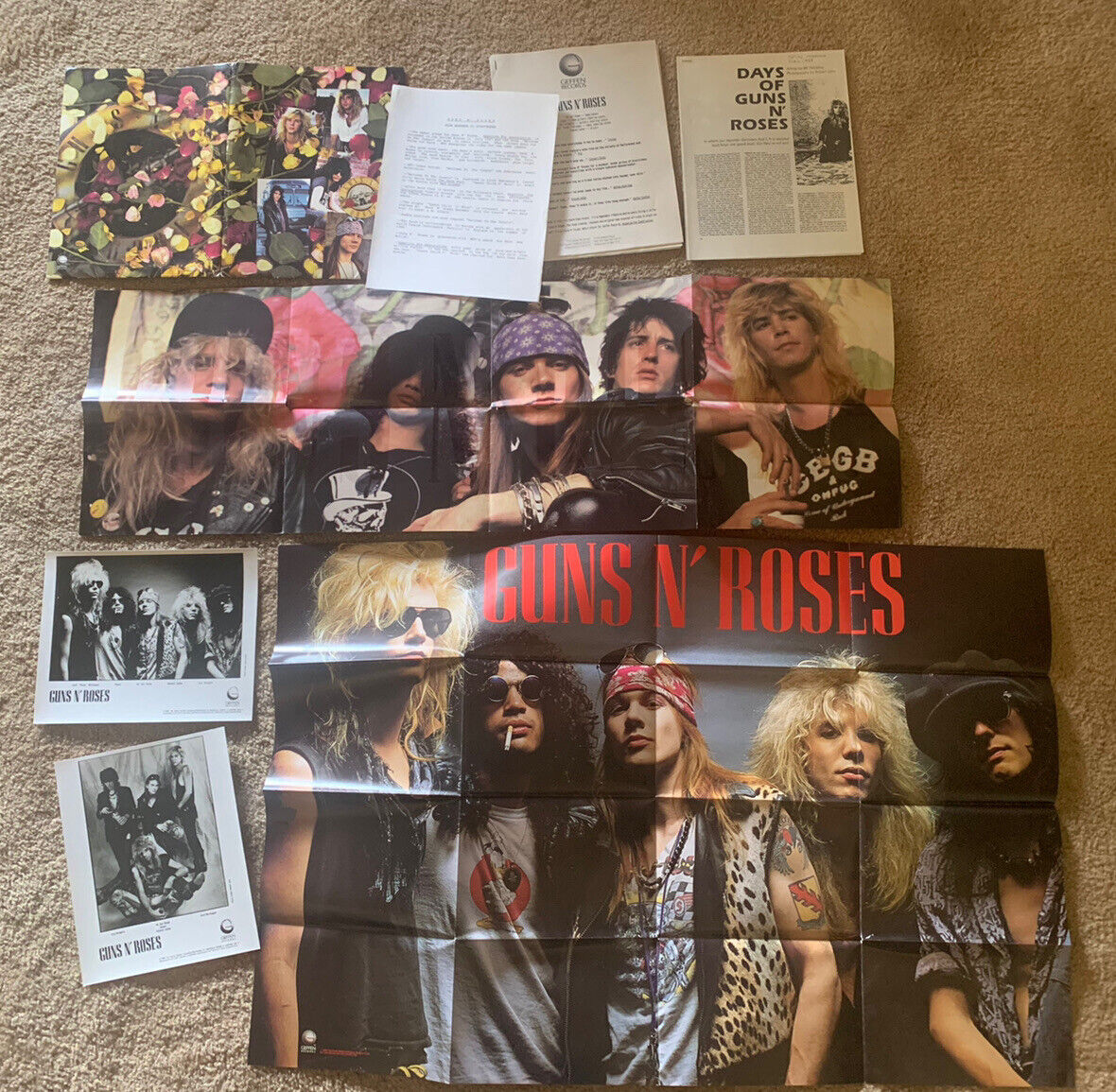 Guns & Roses Original Appetite For Destruction Promo Press Kit W/ Posters Photo Poster paintings