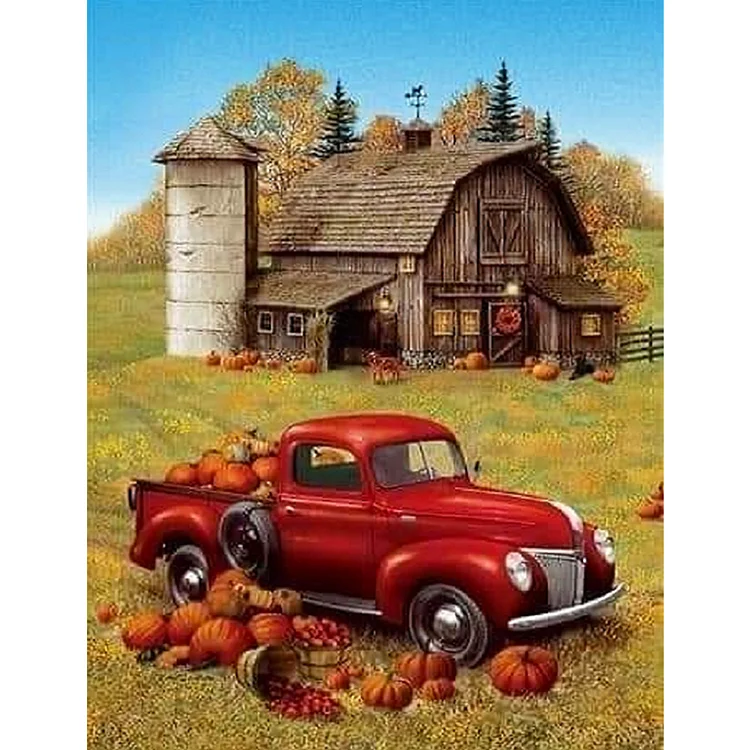 Classic Country Car - Full Square - Diamond Painting(30*40cm)