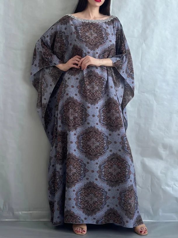 Stylish Ethnic Pattern Print Dress Robe-inspireuse