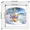5D DIY Partial Special Shaped Drill Diamond Painting With Frame Kit Dog Decor 19.2x19.2cm