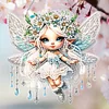 DIY Flower Fairy Diamond Painting Special Shaped Hanging Pendant