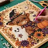 Kit de peinture de perles de perles en perles de yak des Highlands DIY Cadre Halloween 30x30cm