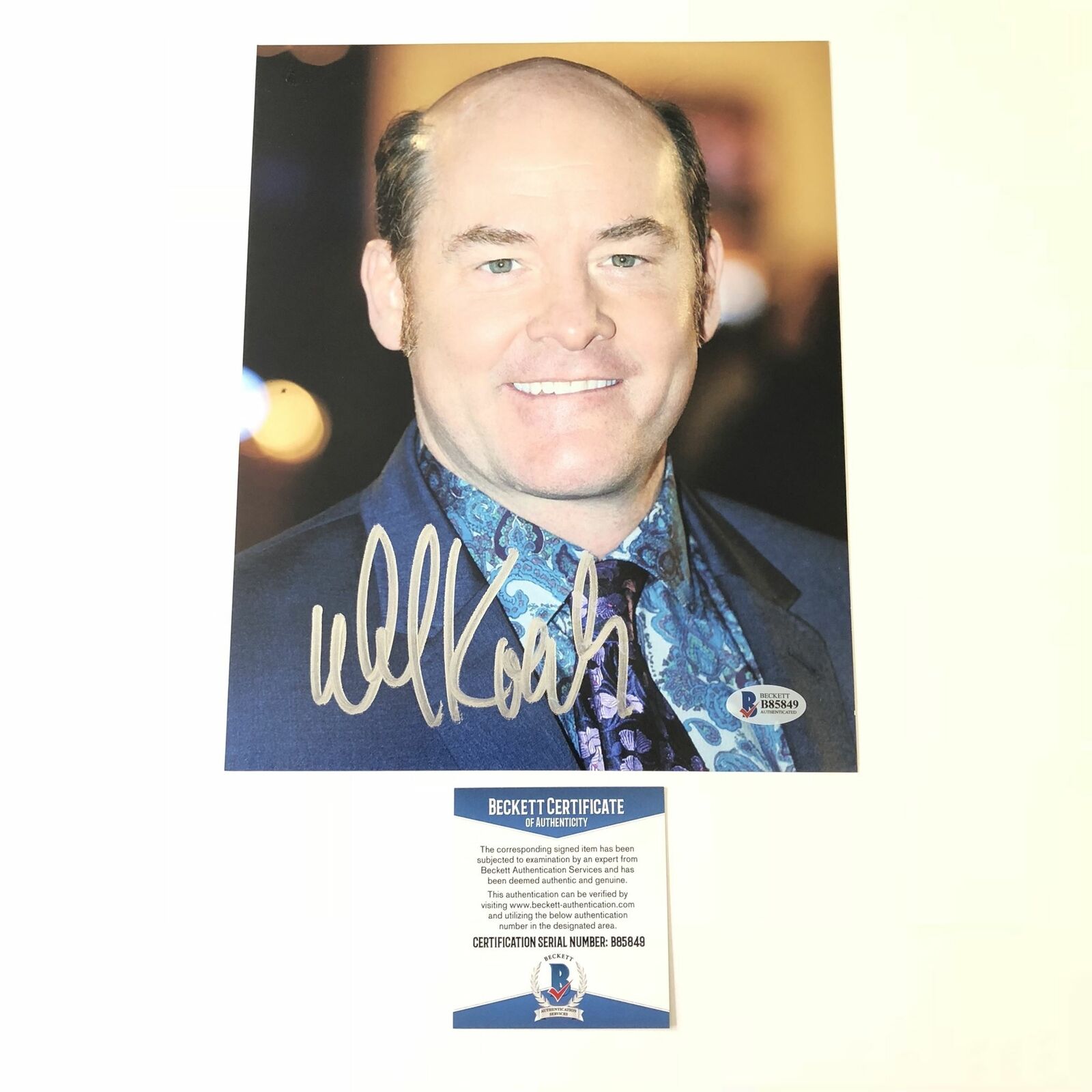 Dave Koechner signed 8x10 Photo Poster painting BAS Beckett Autographed