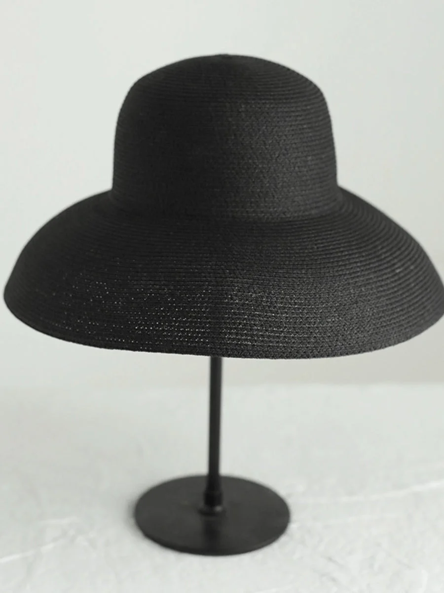 Women's Straw Hat French Retro Large Brimmed Sun Shade Beach Hat