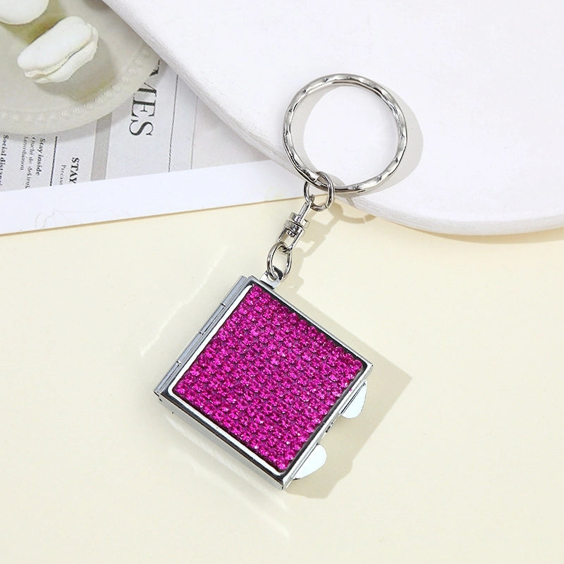 Glam Glittery Rhinestone Metal Unisex Keychain