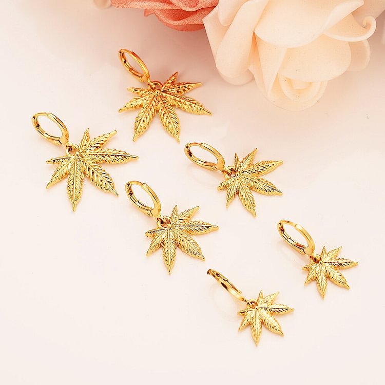 24k  gold color drop earring Africa Women Party Gift