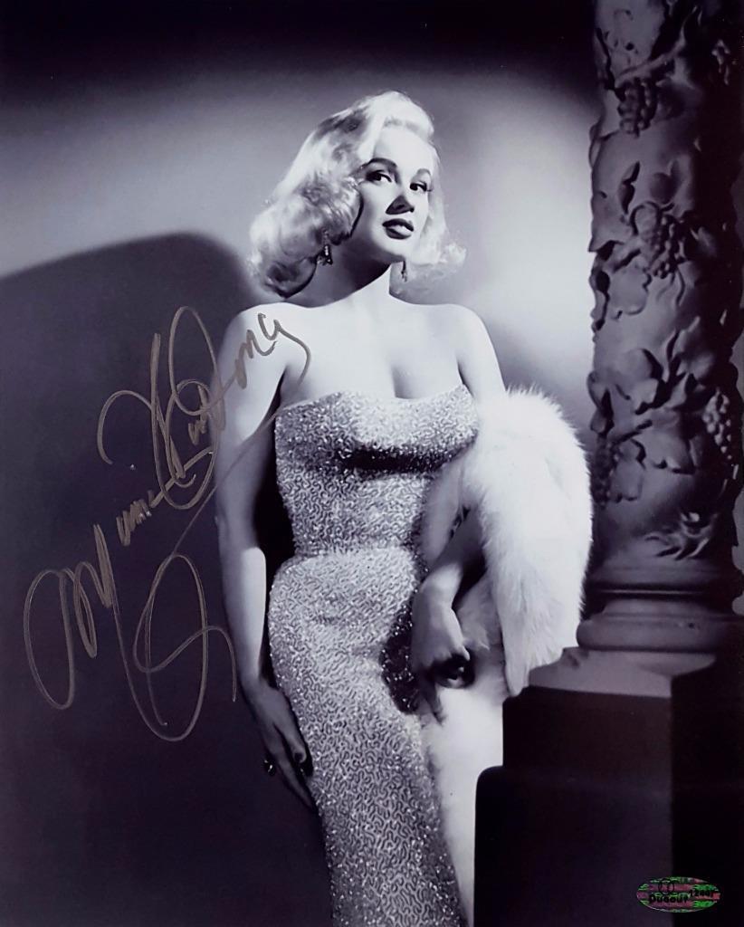 Mamie Van Doren Signed 8x10 Photo Poster painting Playboy Playmate OC Dugout Hologram H Auto