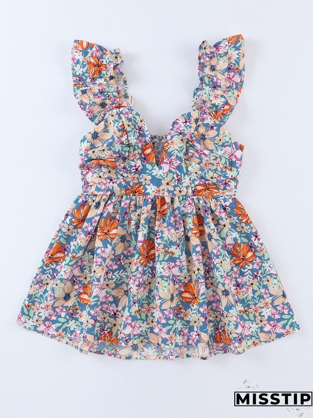 Chic Floral Ruffle Top