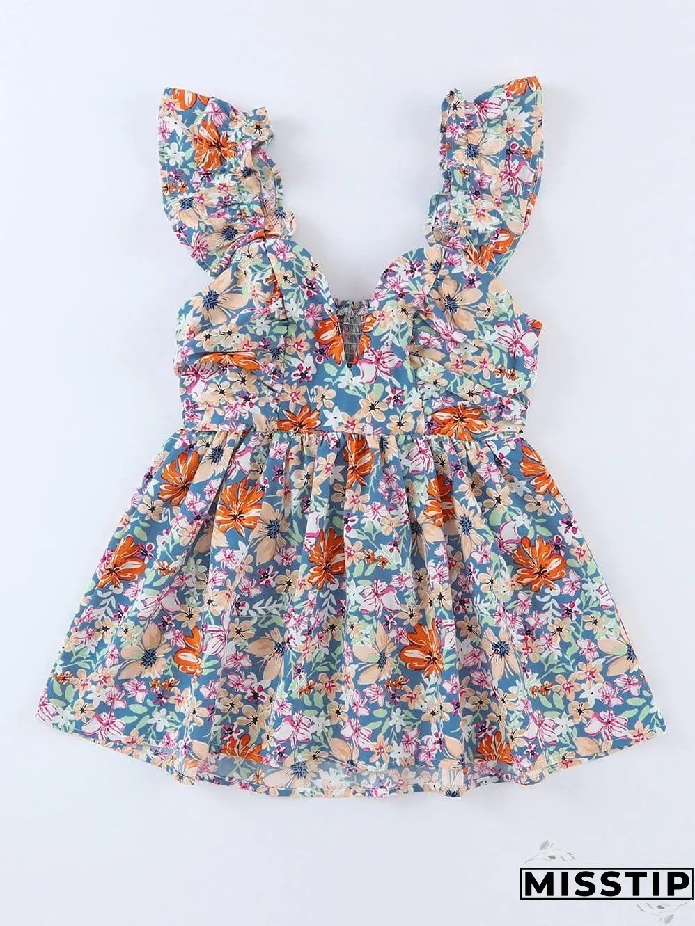 Chic Floral Ruffle Top