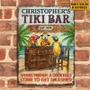Personalized Tiki Bar Come To Get Smashed Custom Classic Metal Signs