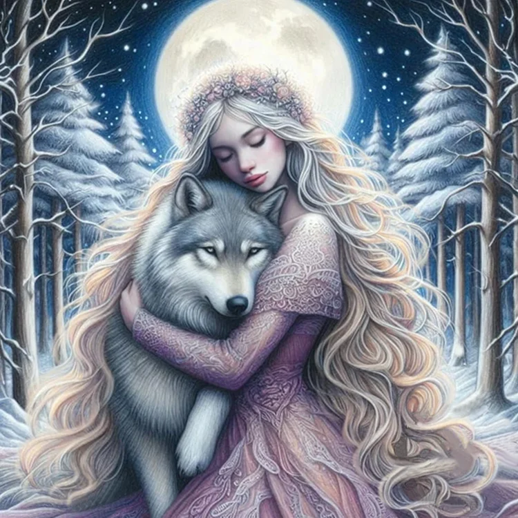 Girl - Full Round - Diamond Painting(40*40cm)
