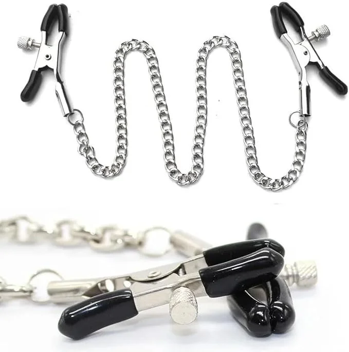 Nipchain - Nipple Toys Adjustable Metal Nipple Clamps For Women Couples Bdsm