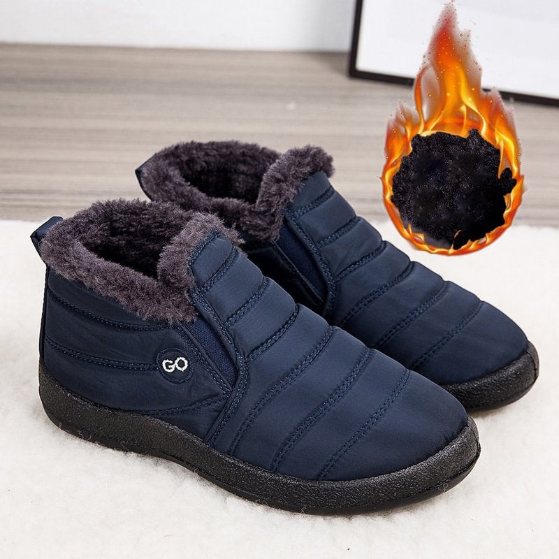 Canrulo 2022 New Waterproof Snow Boots Women Winter Warm Plush Ankle Boots Woman Plus Size 46 Non-slip Soft Bottom Botas Mujer