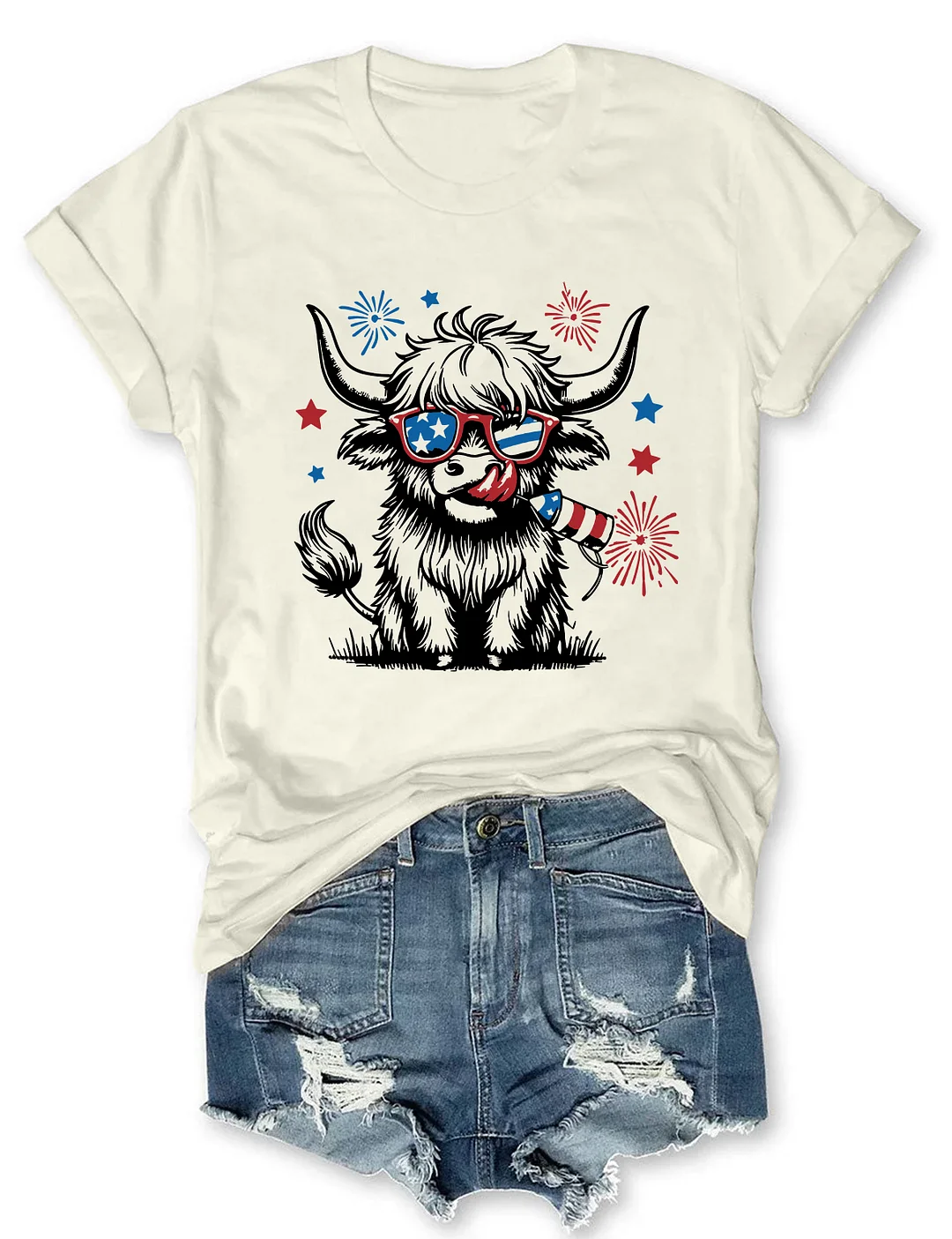4th July Heifer T-Shirt