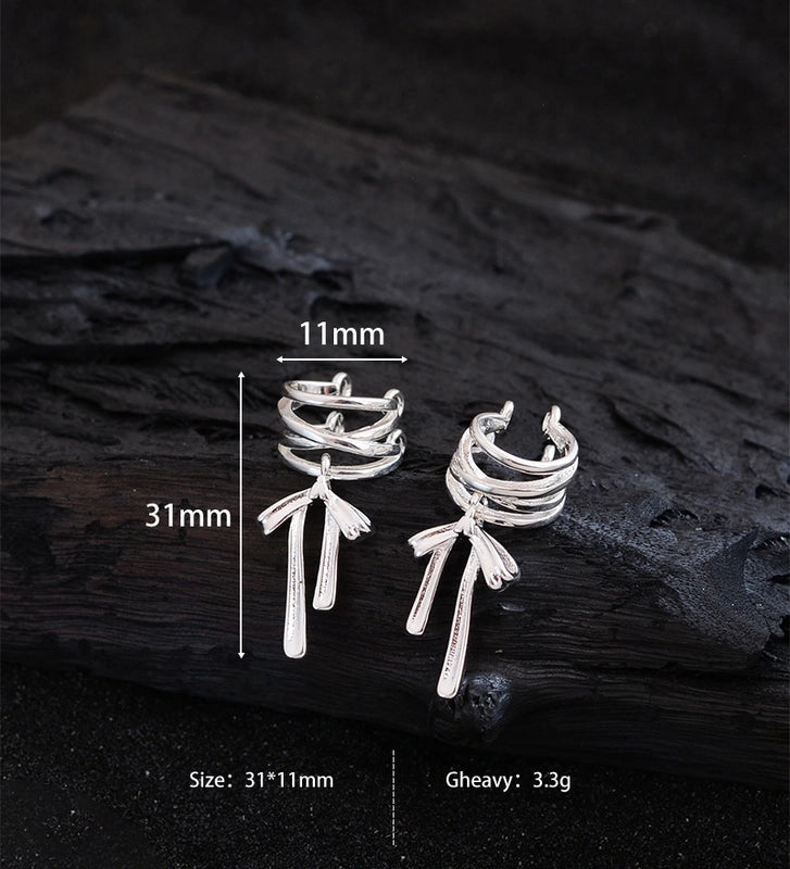 1 Pair Elegant Minimalist Streetwear Bow Knot Copper Drop Earrings