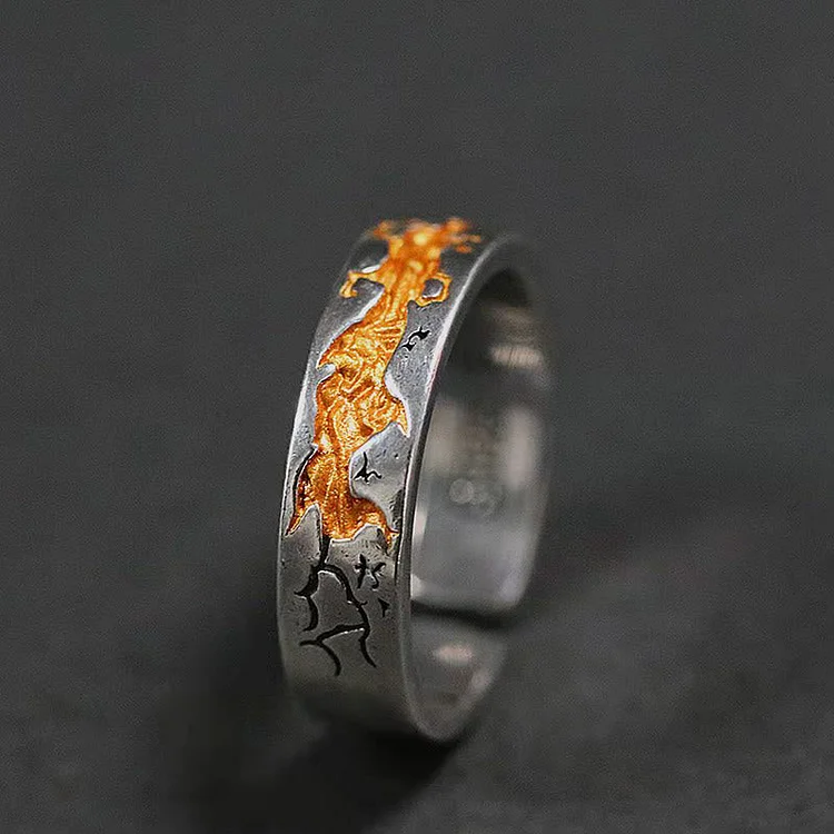 Coutureaura Vintage Burning Fire Ring