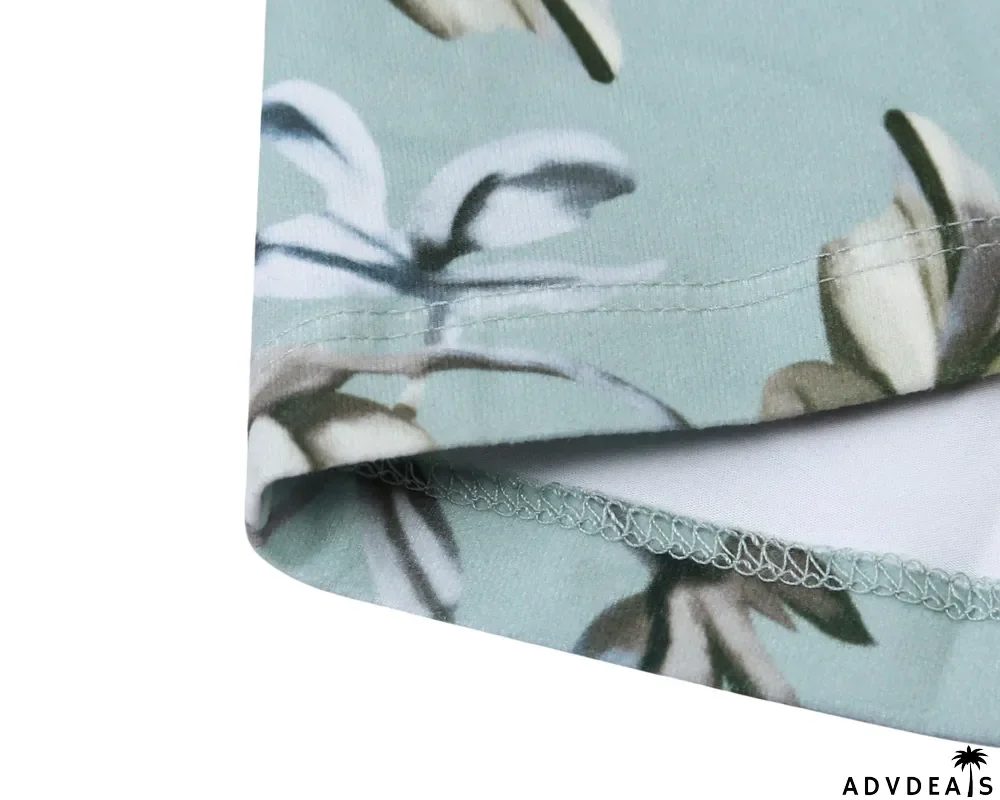 Floral Mint Swing Kids' Dress with Hidden Pockets