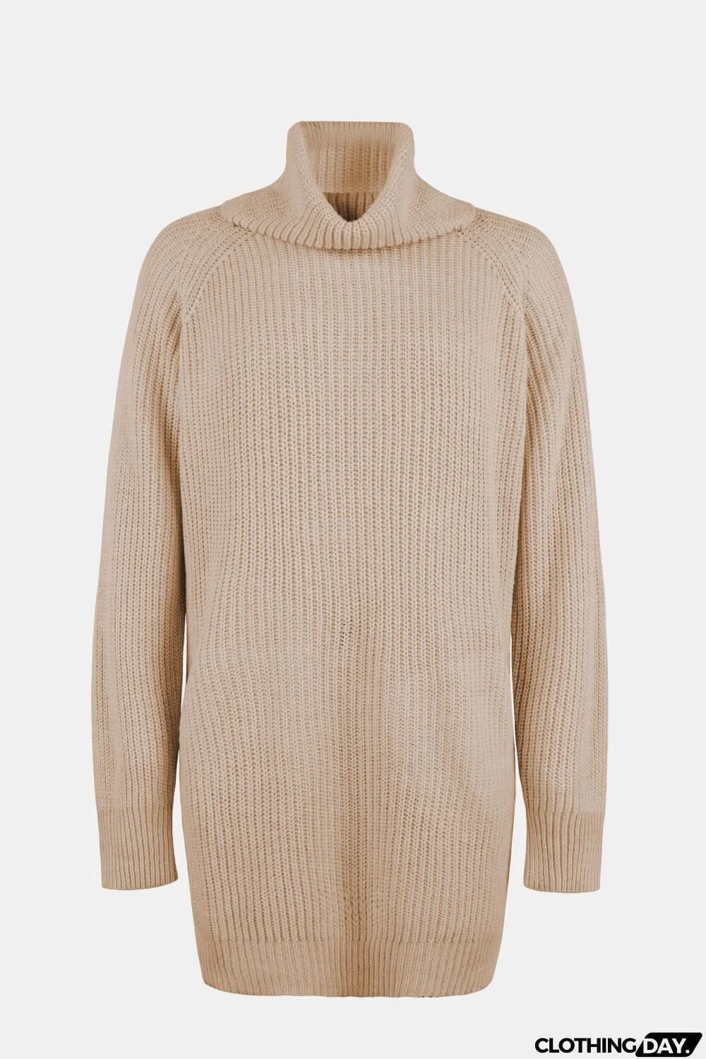 Turtleneck Sweater Dress with Pockets