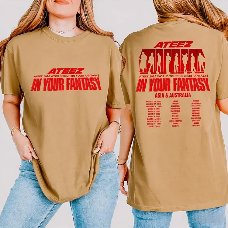 Ateez 2026 In Your Fantasy Tour in AU T-Shirt
