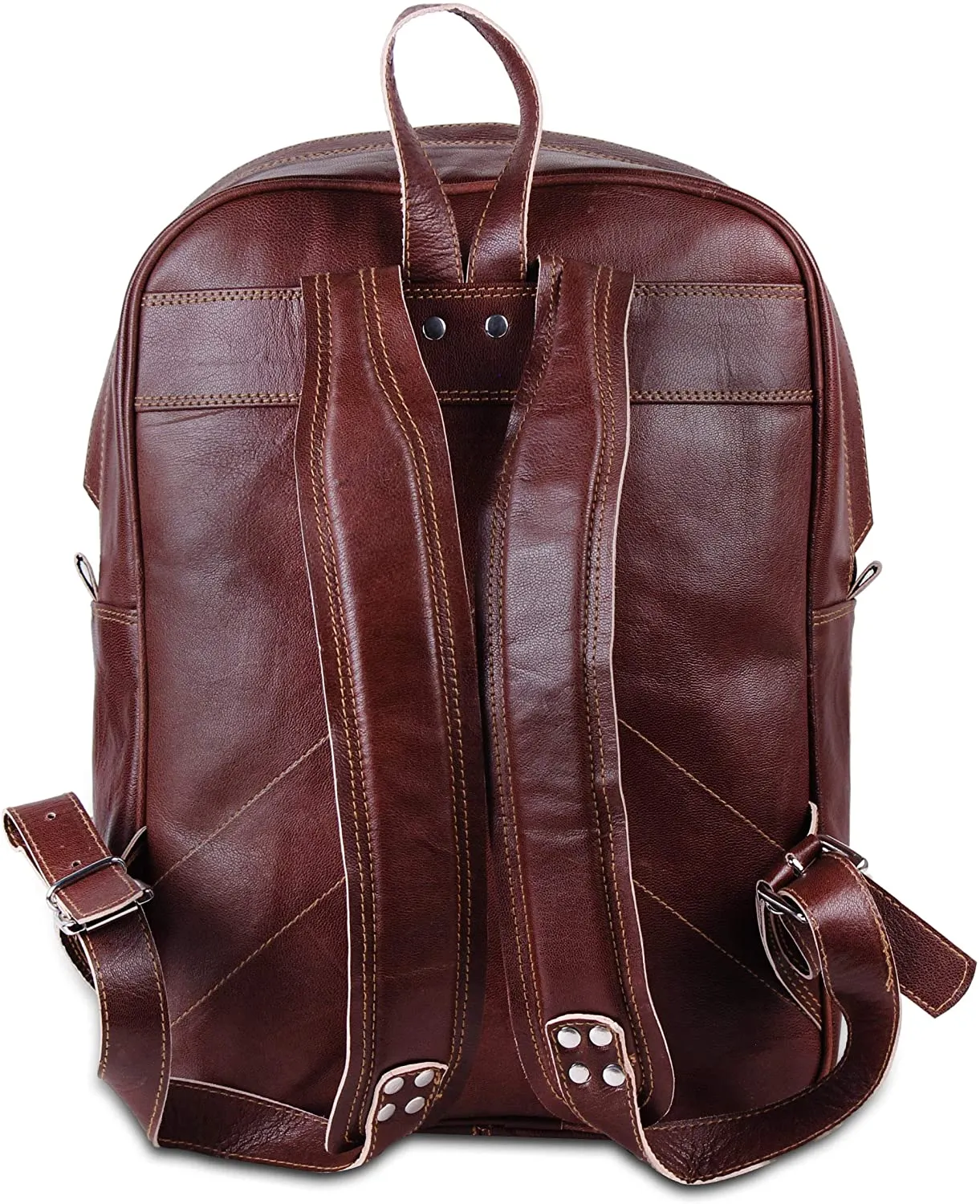 Handmade World Vintage Laptop Leather Backpack Lightweight School College Bag Rucksack Fits 15-inch Notebook Computer