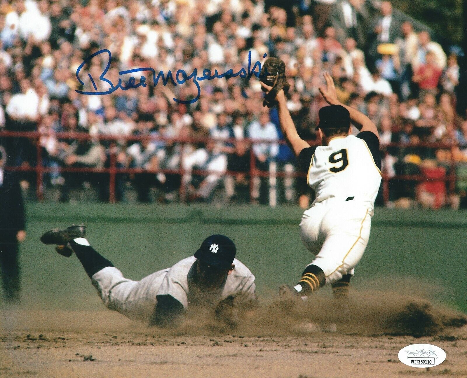 Signed BILL MAZEROSKI 8x10 Pittsburgh Pirates Autographed Photo Poster painting JSA Witnessed