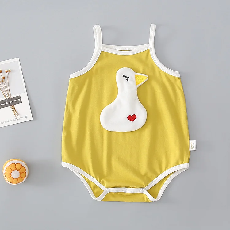 Baby Boy/Girl 3D Cartoon Graphics Print Sleeveless Bodysuit