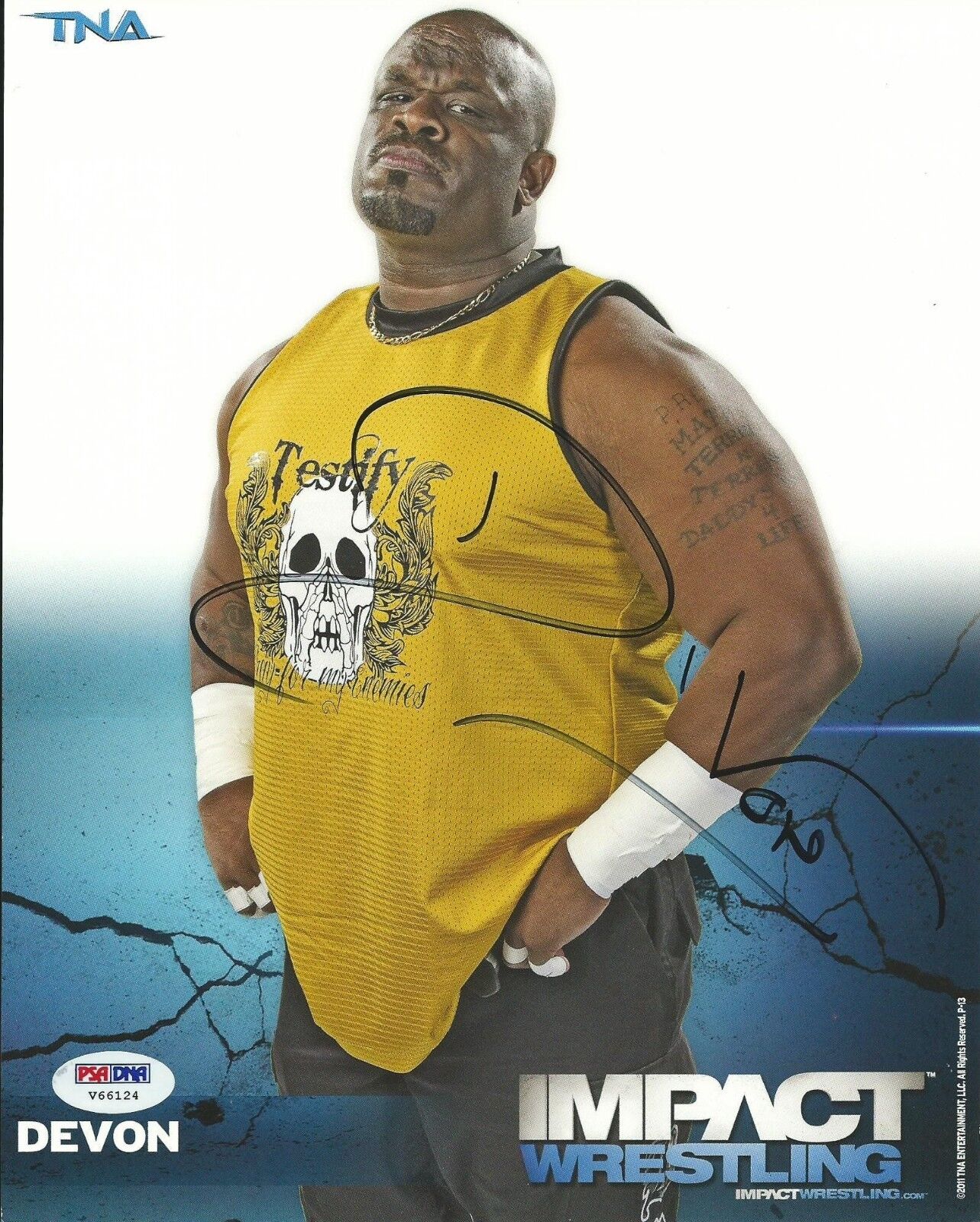 Devon Dudley Signed TNA Promo 8x10 Photo Poster painting PSA/DNA COA WWE Impact Wrestling Auto'd