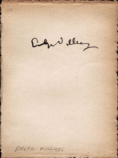 Welsh Actor EMLYN WILLIAMS Autograph