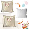 Easter Bunny Accent Pillowcase Cushion Cover for Sofa Bed Living Room Home Decor