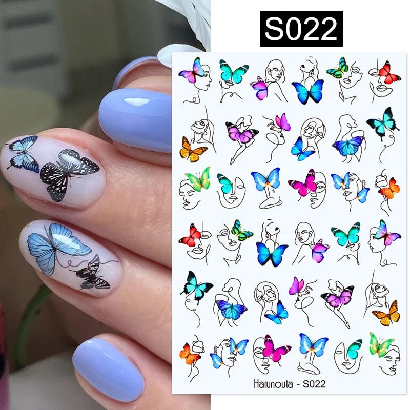 1PC Succulent Plants Flower 3D Nail Sticker Spring Floral Leaves Adhesive Transfer Decals Slider DIY Nail Art Decoration-Nail Inspo