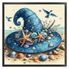 Beach Witch Hat-14CT Stamped Cross Stitch 40*40cm