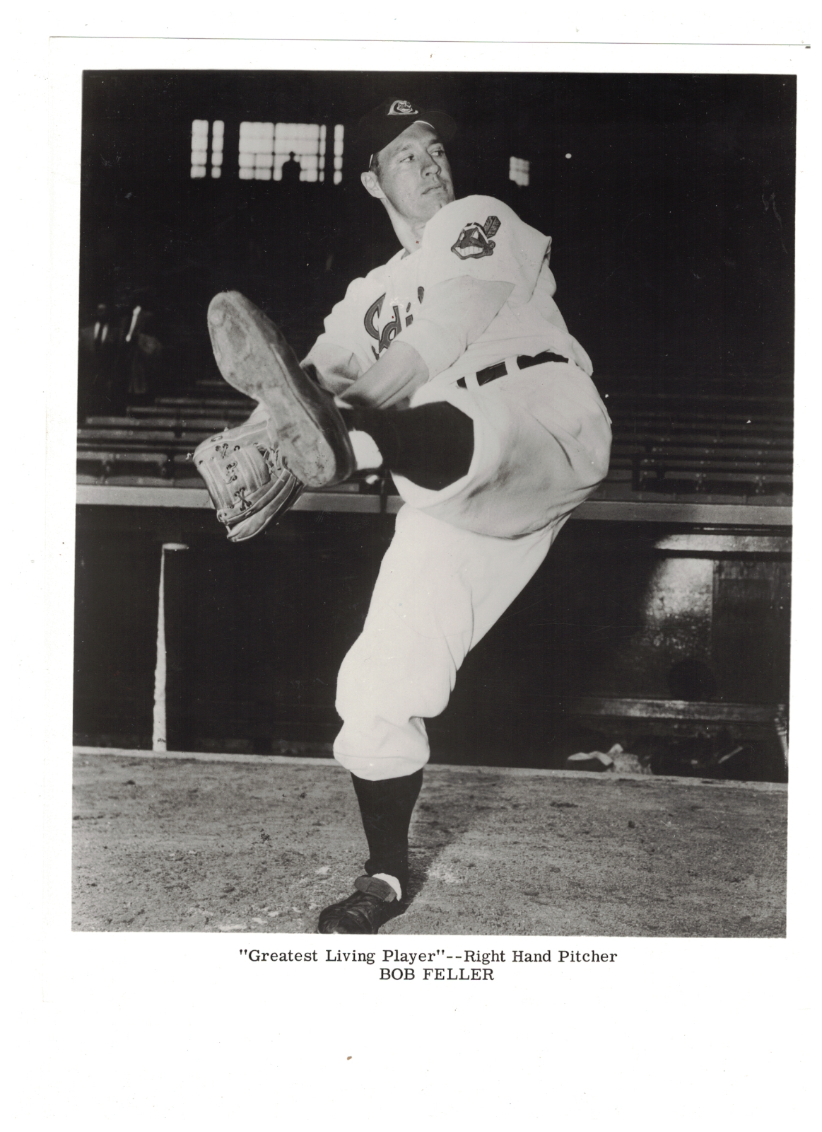 Bob Feller Cleveland Indians Greatest Player Ever Older 8x10 Baseball Photo Poster painting JH