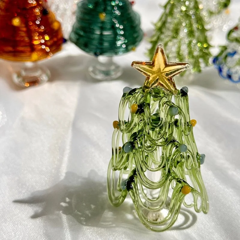 🔥LAST DAY 70% OFF - 🎁Handmade Glass Christmas Tree Statue