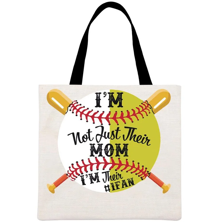 I‘m not just their mom I’m their #1fan Printed Linen Bag-Annaletters