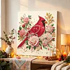 Christmas DIY Special Shape Diamond Painting Pearl Art With Inner Frame Kit 25x25cm(Red Sparrow)