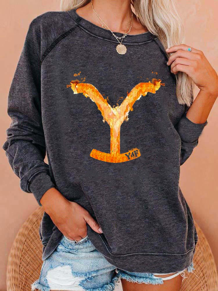 Women Y Stone Y4F Love For Family For Y Stone Fans Long Sleeve  Women Vintage  Sweatshirt