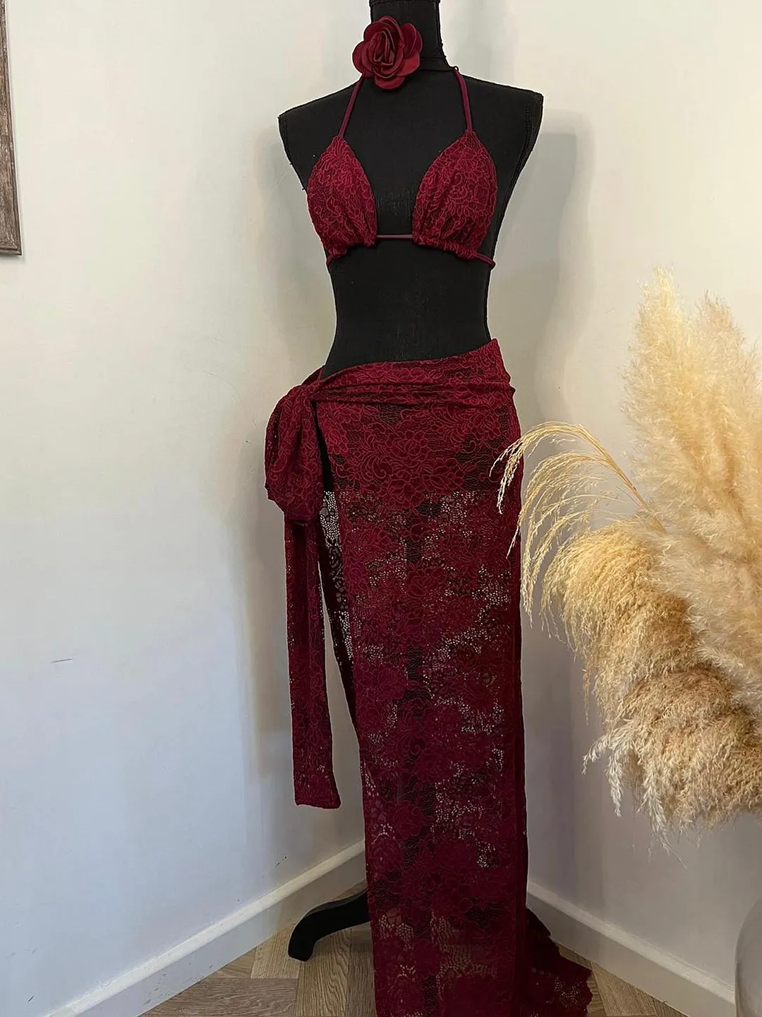 Churchf Three-Point Solid-Colored Strap Bikini Set Sexy Split Swimsuit Woman 2025 New