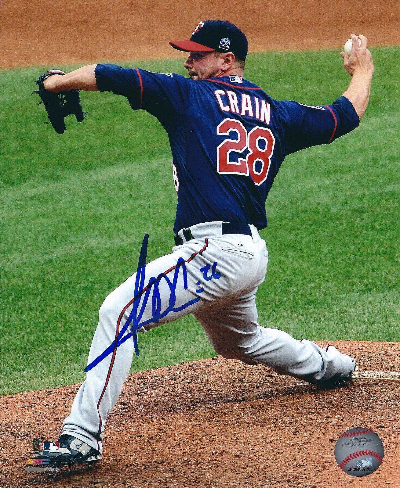 Signed 8x10 JESSE CRAIN Minnesota Twins Autographed Photo Poster painting - COA