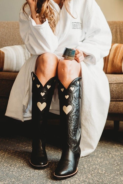 Heart Slip On Cowgirl Boots - Shop Trendy Women's Fashion | TeeYours
