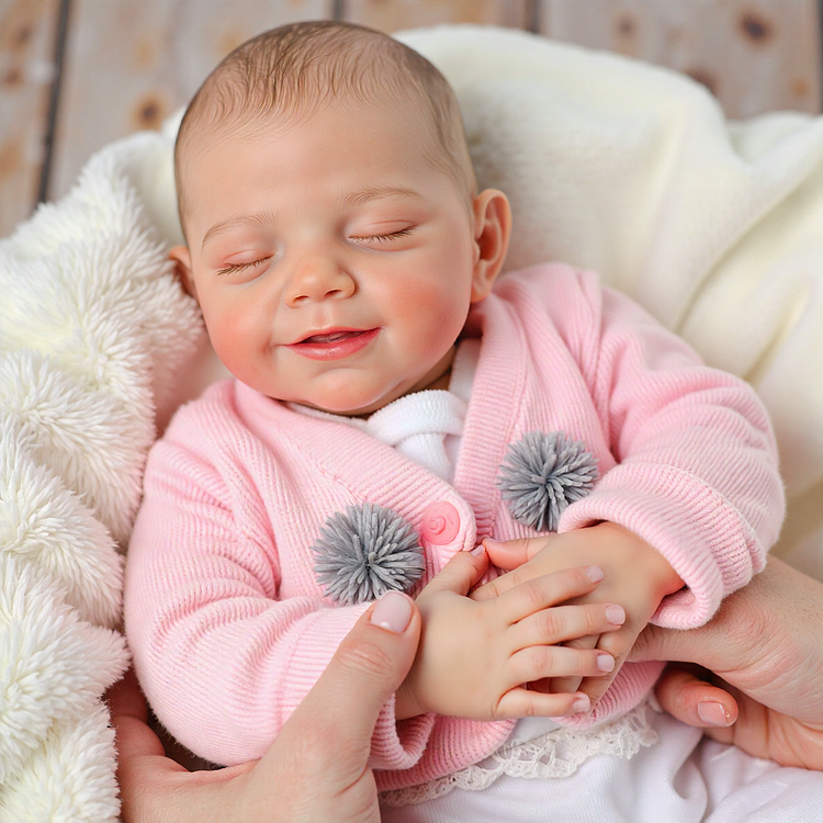  20" Blinking Eyes Reborn Newborn Doll Girl Kina with Painted Hair That Just Like a Real Baby - Reborndollsshop®-Reborndollsshop®