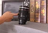Camera Lens Coffee Mug and Travel Mug with Stainless Steel Liner and Magic Suction Cup, Creative Gift for Photographers, Friends and Family, Leak-proof Coffee Tea Water Cup with Lid 400ml, Five and Six Generations