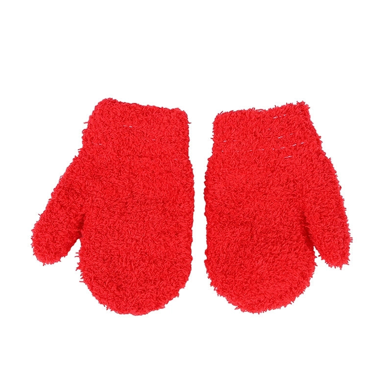 Children’s Gloves Warm Coral Fleece Cold Bag Gloves Men’s And Women’s Gloves Multi-color Optional