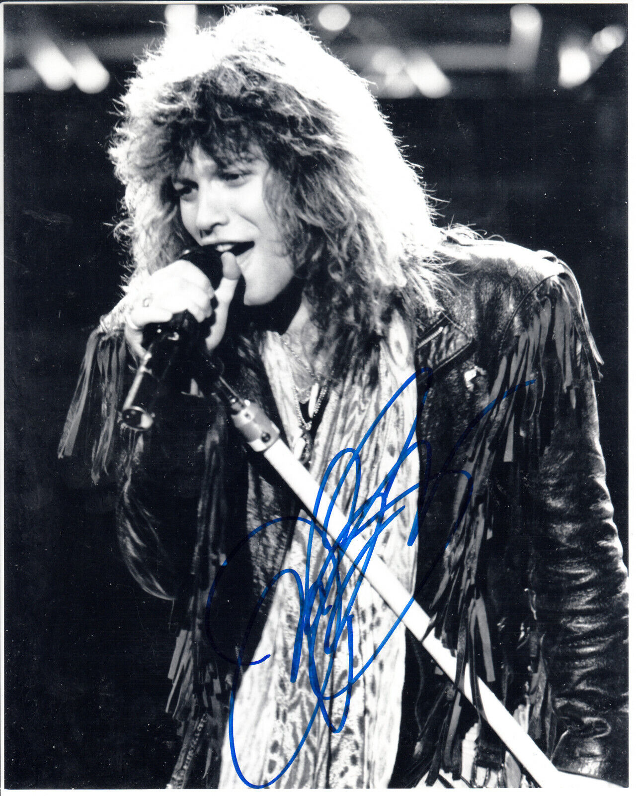 Jon Bon Jovi American singer songwriter guitarist Signed Autograph 8x10