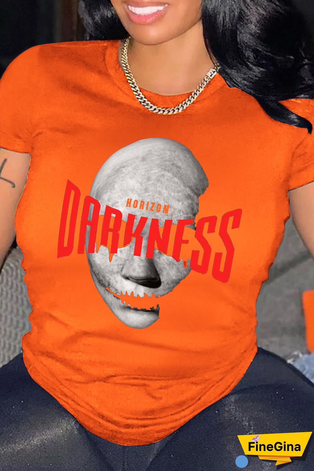 Navy Blue Casual Simplicity Print Patchwork O Neck T-Shirts